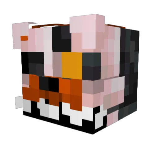 KI2L_69 Minecraft avatar head, 3D render