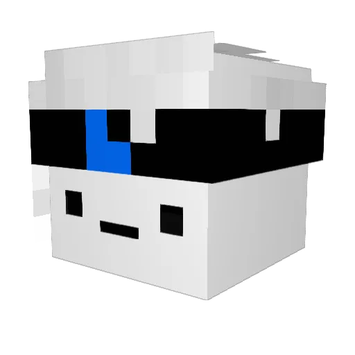 KI7n_ Minecraft avatar head, 3D render