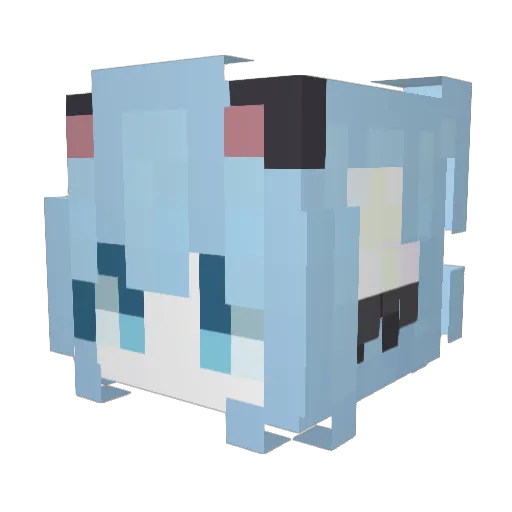 KICGEN Minecraft avatar head, 3D render