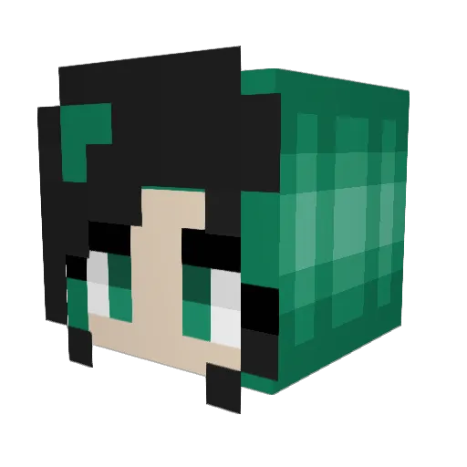 KIDFlash2007 Minecraft avatar head, 3D render
