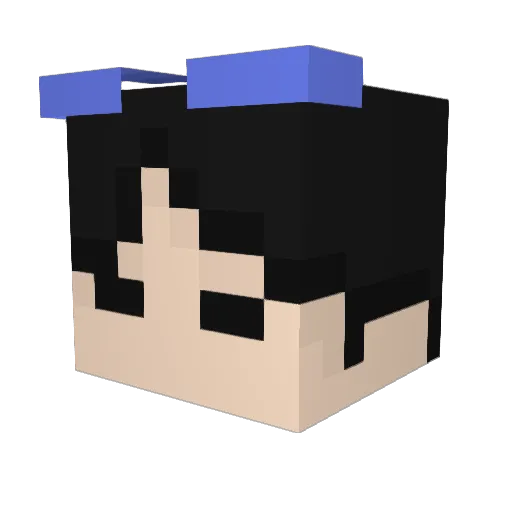KIDJTGR Minecraft avatar head, 3D render