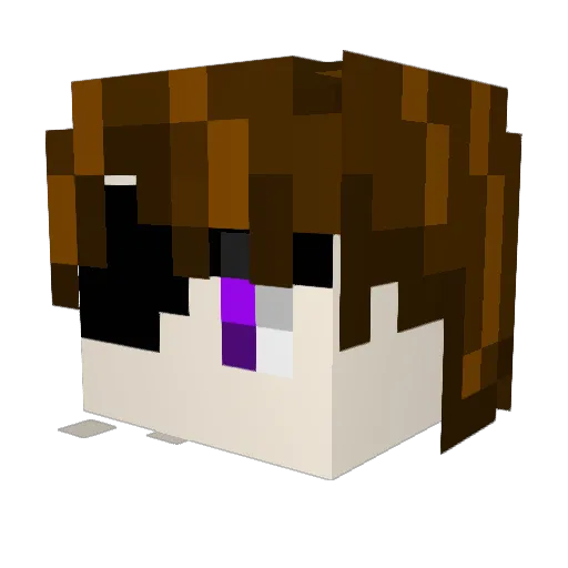 KIGR07_AASD Minecraft avatar head, 3D render