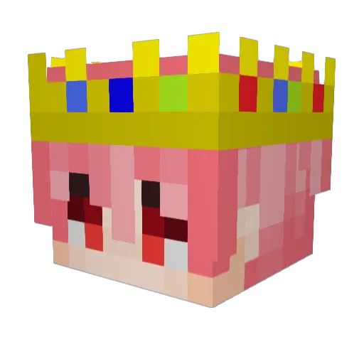 KIJI1 Minecraft avatar head, 3D render
