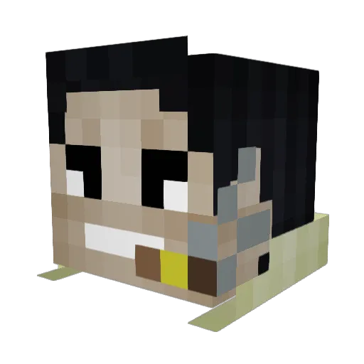 KIKI014 Minecraft avatar head, 3D render