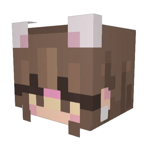 KIKIFEI Minecraft avatar head, 3D render
