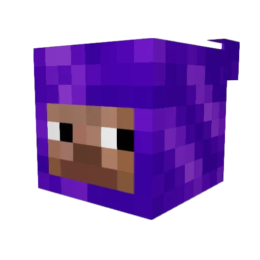 KIKINNeonzdg Minecraft avatar head, 3D render