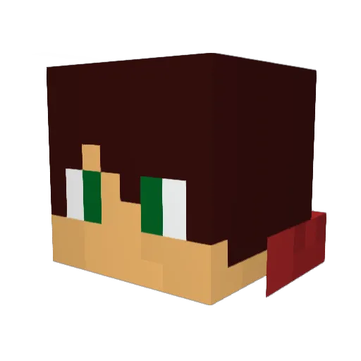 KIKINSharp2d7 Minecraft avatar head, 3D render