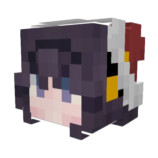 KIKINSkyoj5 Minecraft avatar head, 3D render