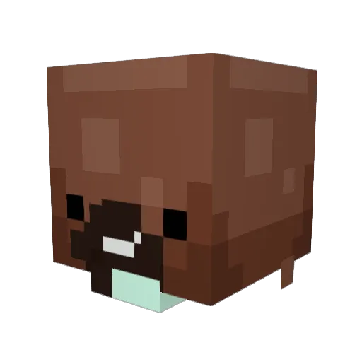 KIKINTide8cm Minecraft avatar head, 3D render