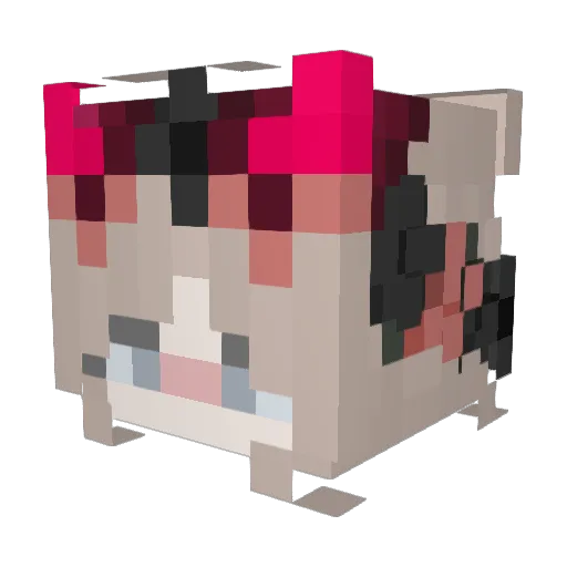 KIKISIAN Minecraft avatar head, 3D render