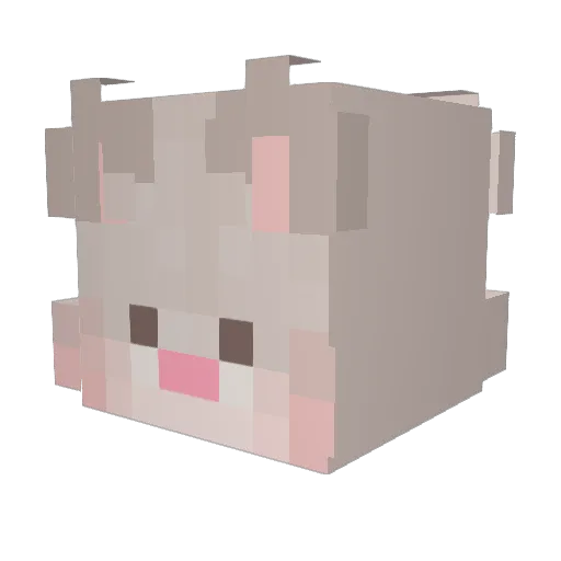 KIKIYAM Minecraft avatar head, 3D render