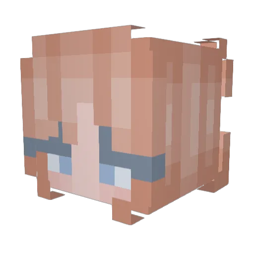 KIKIYEON Minecraft avatar head, 3D render