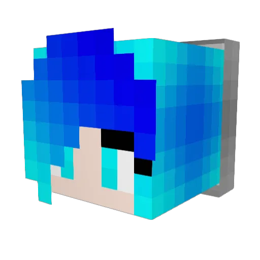 KILA2 Minecraft avatar head, 3D render