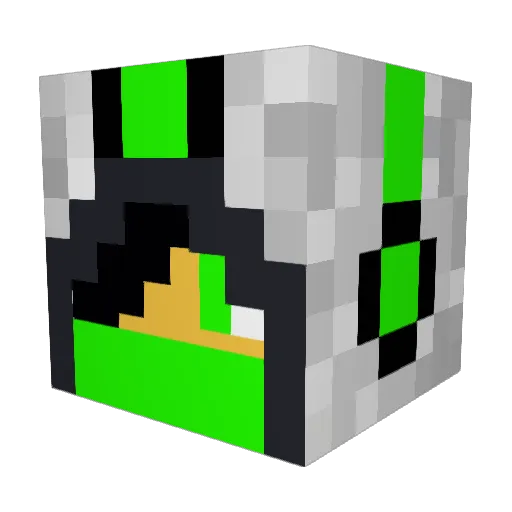 KILLTROY Minecraft avatar head, 3D render