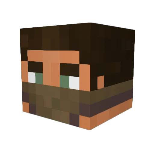KILRZombies Minecraft avatar head, 3D render