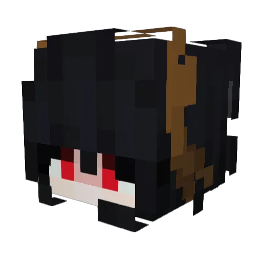 KIM12Km Minecraft avatar head, 3D render