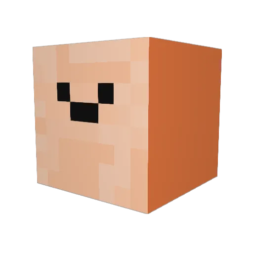 KIMGUNI Minecraft avatar head, 3D render