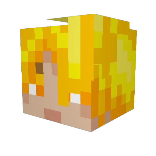 KIMMIKYEONG Minecraft avatar head, 3D render