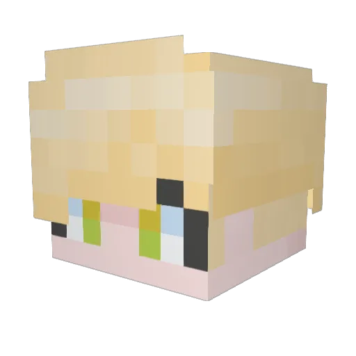 KIMPANG Minecraft avatar head, 3D render