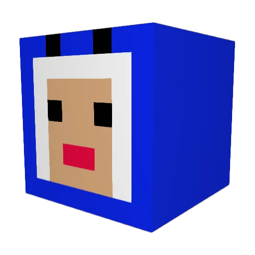 KIMSUH Minecraft avatar head, 3D render