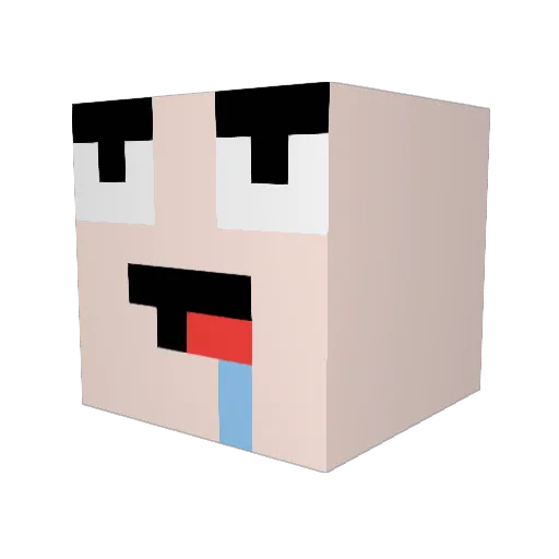 KIMSUHO Minecraft avatar head, 3D render