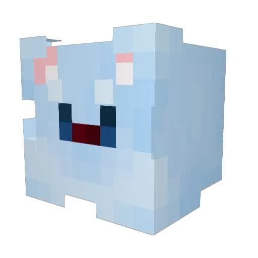 KIM_CEO Minecraft avatar head, 3D render