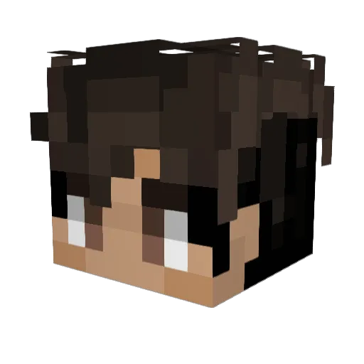 KING7I Minecraft avatar head, 3D render