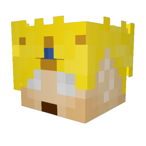 KINGBASS17 Minecraft avatar head, 3D render