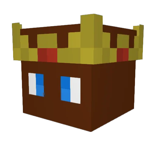 KINGBEAN15 Minecraft avatar head, 3D render