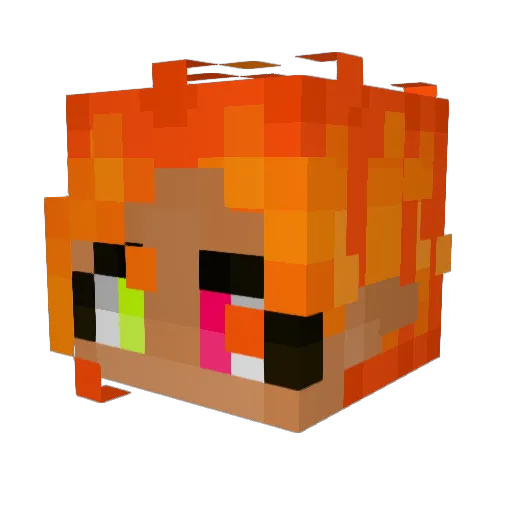 KINGEIJIROU Minecraft avatar head, 3D render