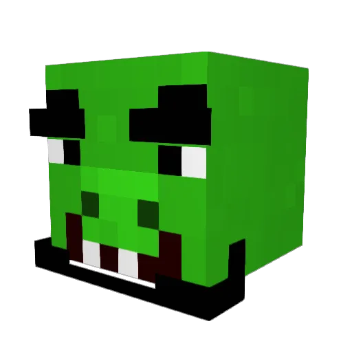 KINGERR2D Minecraft avatar head, 3D render