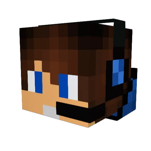 KINGFERNANDO1 Minecraft avatar head, 3D render