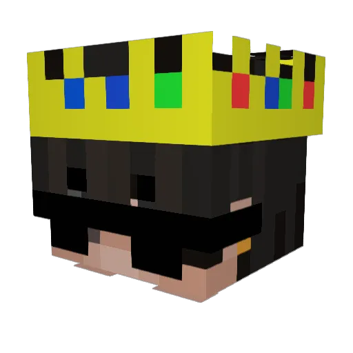 KINGG154 Minecraft avatar head, 3D render
