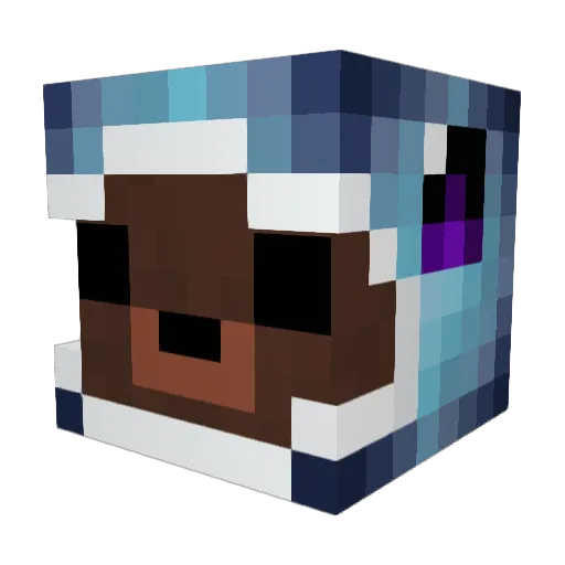 KINGKOKO_25 Minecraft avatar head, 3D render