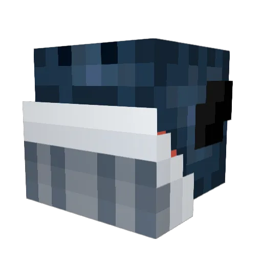 KINGOFWHLES Minecraft avatar head, 3D render