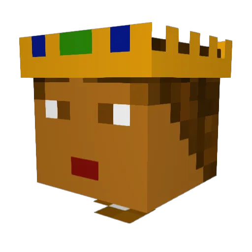 KINGOF_THECHAOS Minecraft avatar head, 3D render