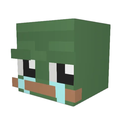 KINGONIO Minecraft avatar head, 3D render
