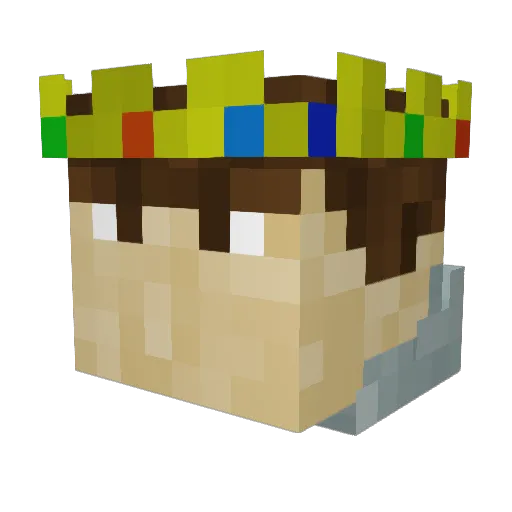 KINGRICE52 Minecraft avatar head, 3D render
