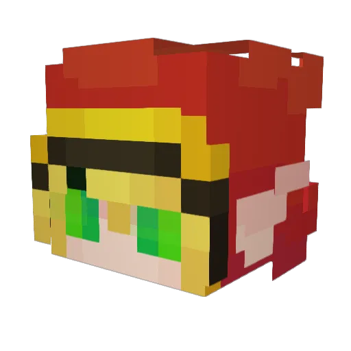 KINGSPAM Minecraft avatar head, 3D render