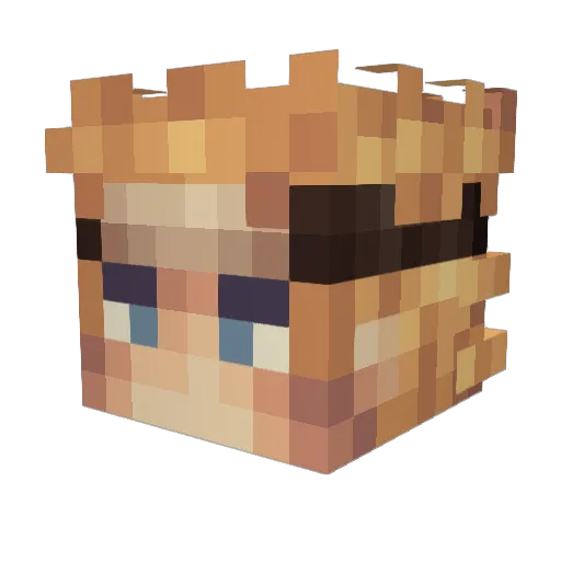 KINGZ_7 Minecraft avatar head, 3D render