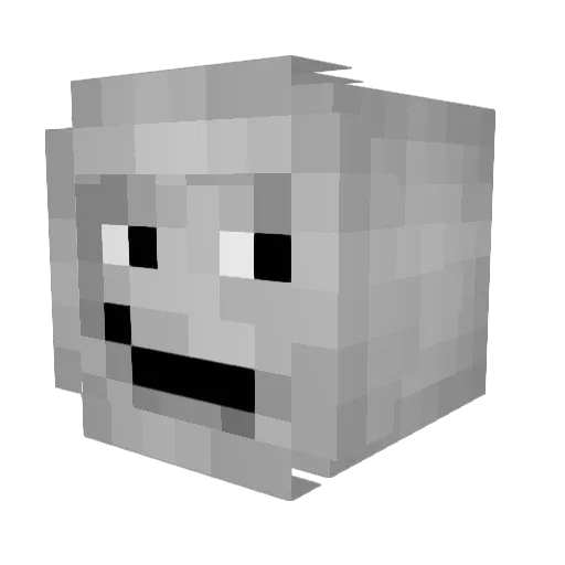 KING_CRAFT1 Minecraft avatar head, 3D render