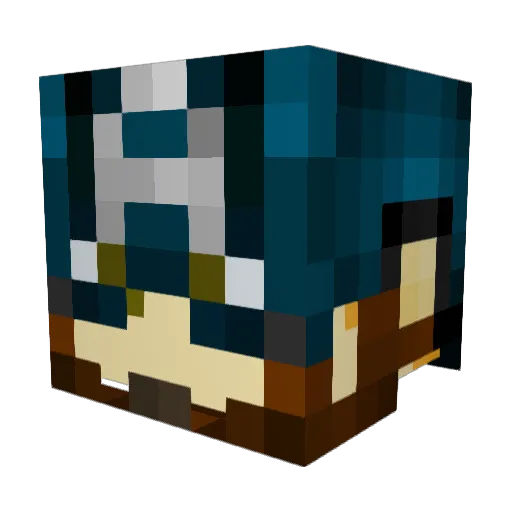 KING_JUNUN Minecraft avatar head, 3D render