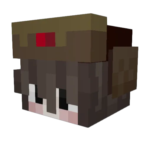 KING_ORANGE_III Minecraft avatar head, 3D render