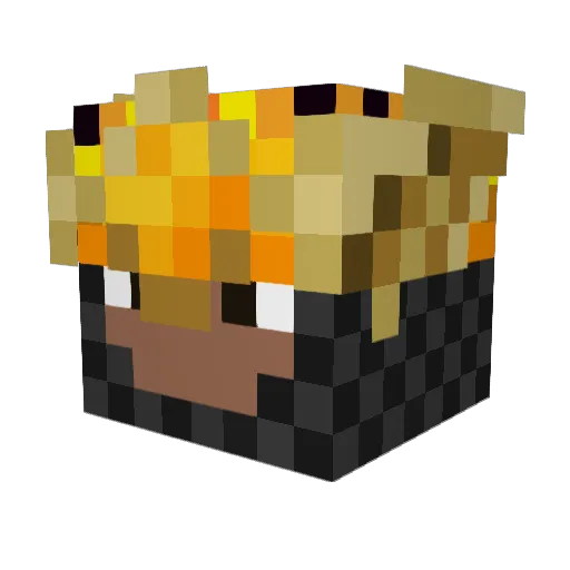 KING_parker Minecraft avatar head, 3D render