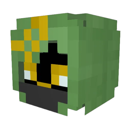 KINJET_ Minecraft avatar head, 3D render