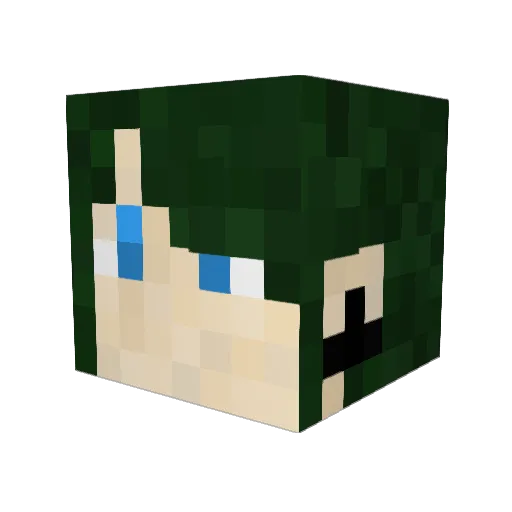 KINU_12 Minecraft avatar head, 3D render