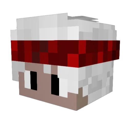 KINZAY Minecraft avatar head, 3D render