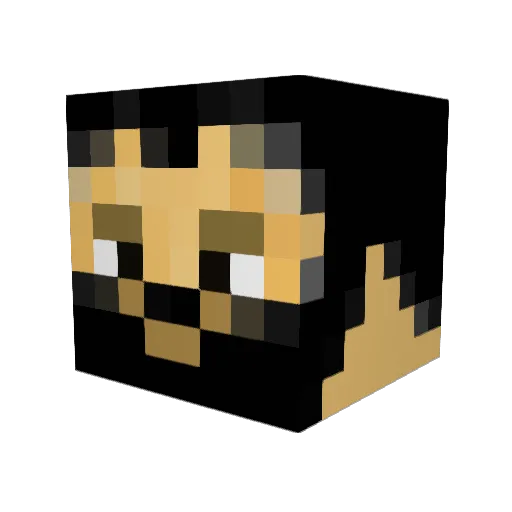 KIPsxz Minecraft avatar head, 3D render