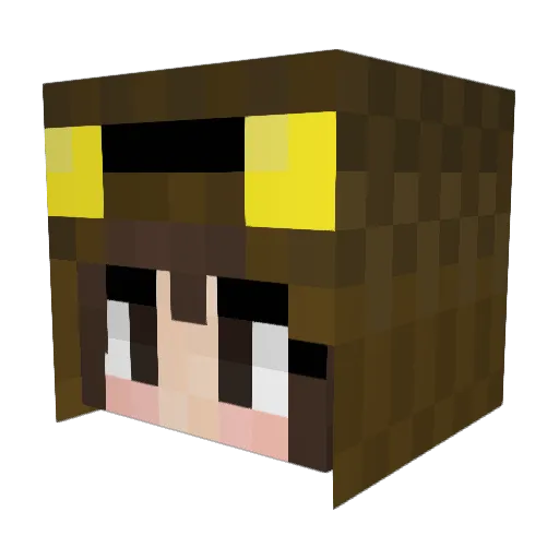KIRAKORTE Minecraft avatar head, 3D render