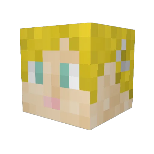 KIRAtw Minecraft avatar head, 3D render